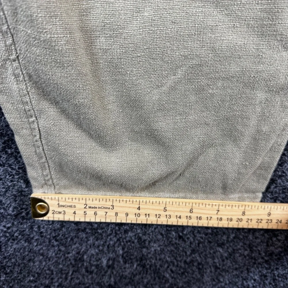 Gap Khakis Mens 36x32 Relaxed Fit Pleated Linen Cotton Tan Pants 11158-00-1